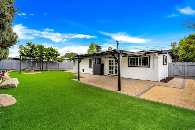 13824 Powers Rd, Poway, CA 92064 - back of house featuring a pergola, stucco siding, and a patio