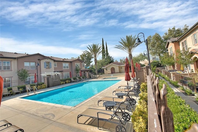 1080 Athens Way, Upland, CA 91786 - community pool featuring a patio and a residential view