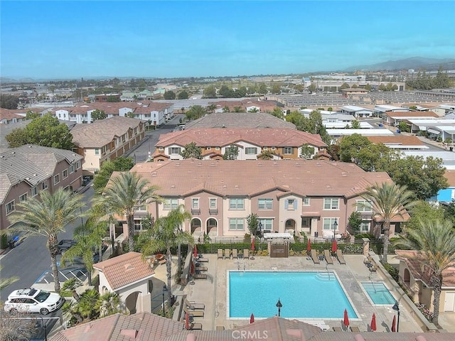 1080 Athens Way, Upland, CA 91786 - aerial view of residential area with a pool