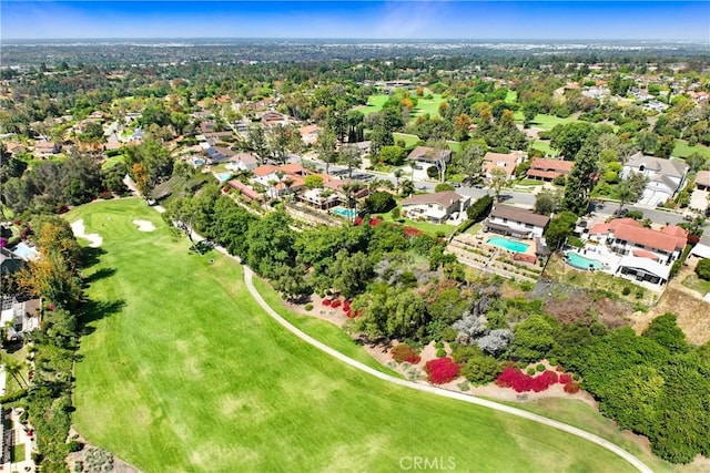 8640 Lindante Dr, Whittier, CA 90603 - aerial overview of property's location with a local golf course and nearby suburban area