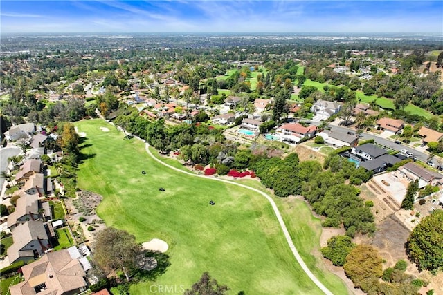 8640 Lindante Dr, Whittier, CA 90603 - aerial overview of property's location with a local golf course and nearby suburban area