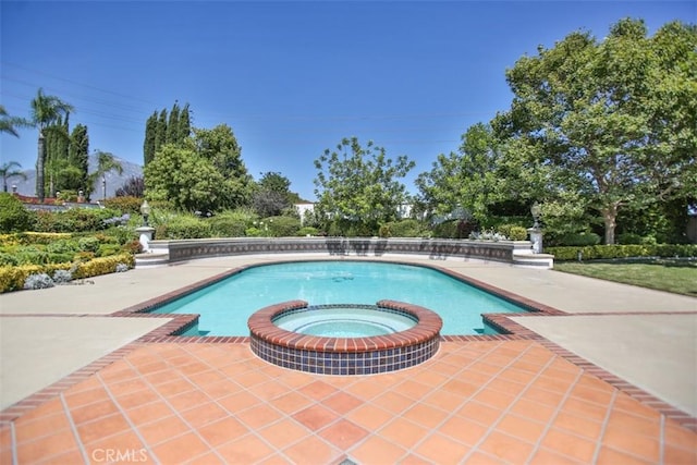 3624 Hollins Ave, Claremont, CA 91711 - view of pool with a pool with connected hot tub and a patio area