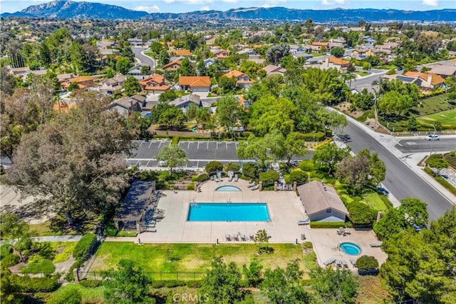 31484 Britton Cir, Temecula, CA 92591 - aerial view of a pool and a mountain backdrop