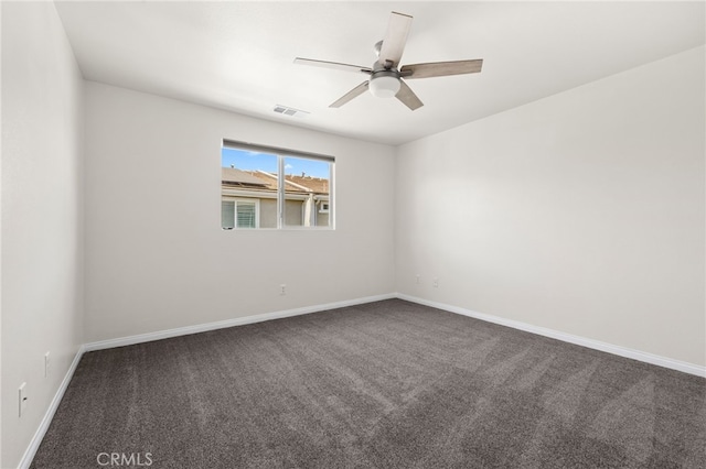 14856 Maple Ter, Panorama City, CA 91402 - spare room featuring ceiling fan, carpet flooring, and baseboards