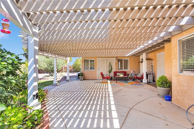 13950 High Falls Trl, Apple Valley, CA 92307 - view of patio / terrace with a pergola