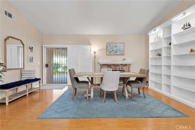 13950 High Falls Trl, Apple Valley, CA 92307 - dining room with wood finished floors and built in features