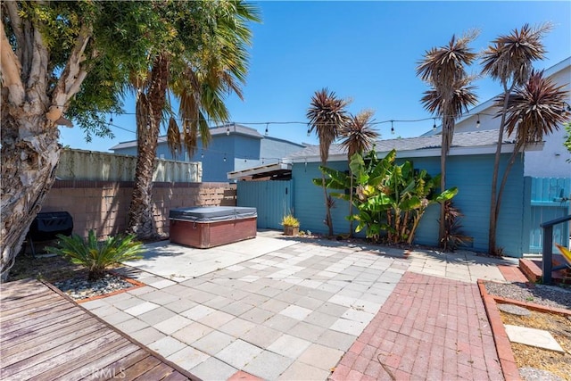 2125 256th St, Lomita, CA 90717 - fenced backyard with a hot tub and a patio