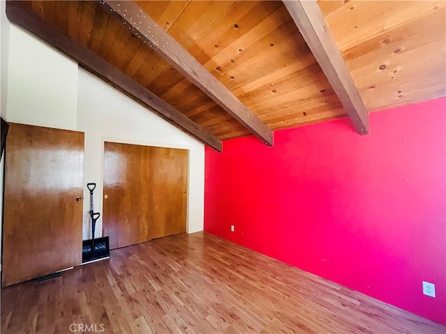 2521 Cedarwood Dr, Pine Mountain Club, CA 93222 - unfurnished bedroom with wood ceiling and wood finished floors