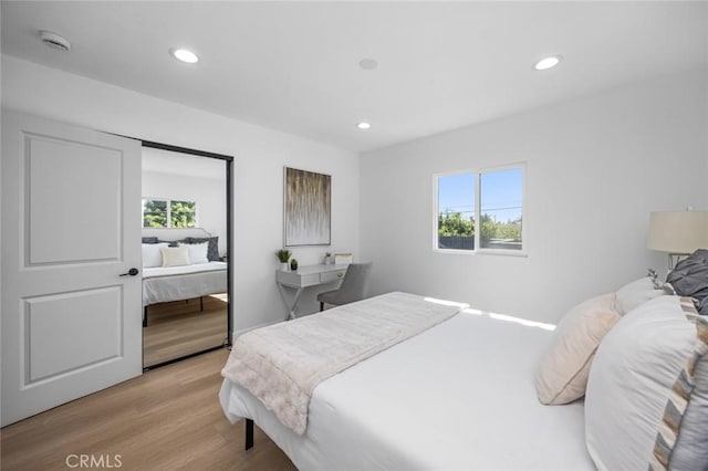 201 S Melrose St, Placentia, CA 92870 - bedroom with wood finished floors and recessed lighting