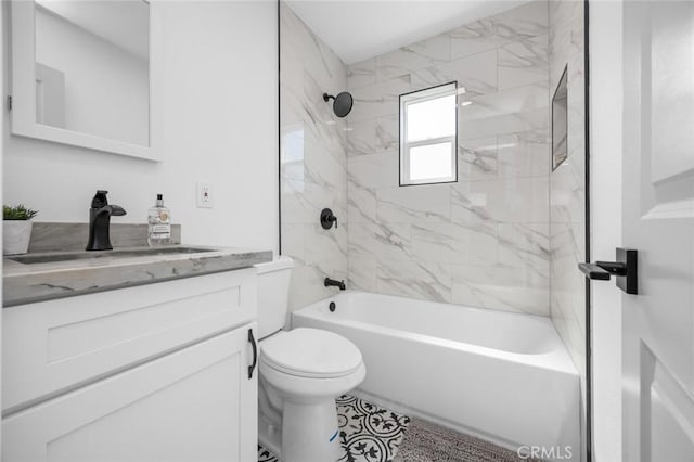 201 S Melrose St, Placentia, CA 92870 - full bathroom featuring vanity, toilet, and washtub / shower combination
