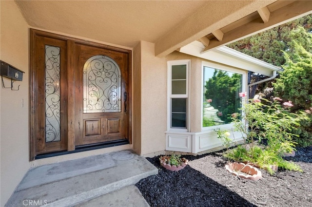8072 Sundance Ln, La Palma, CA 90623 - doorway to property with stucco siding