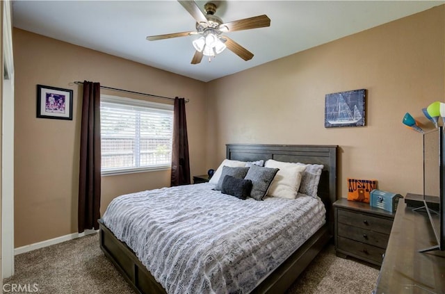 2267 Lorena Ave, Sanger, CA 93657 - bedroom featuring carpet floors, baseboards, and ceiling fan