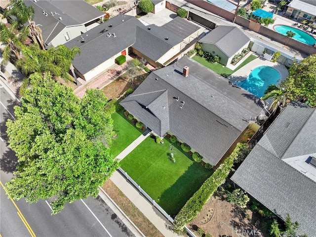 23920 Vanowen St, West Hills, CA 91307 - aerial view of residential area with a pool area