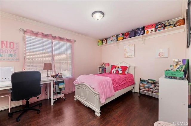 23328 Stone Rdg, Murrieta, CA 92562 - bedroom with crown molding, wood finished floors, and an office area