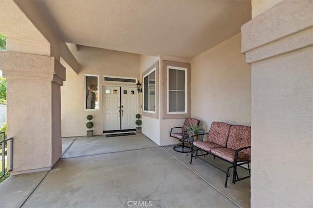 23328 Stone Rdg, Murrieta, CA 92562 - entrance to property featuring a patio and stucco siding