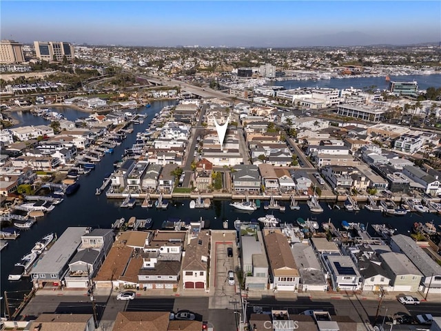 502 36th St, Newport Beach, CA 92663 - aerial view of property and surrounding area with a large body of water and a marina