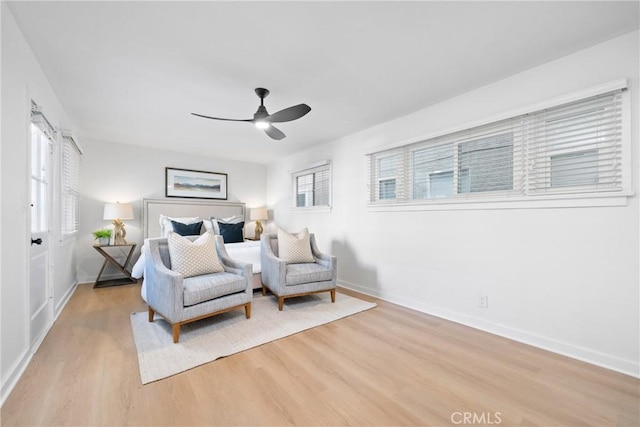 502 36th St, Newport Beach, CA 92663 - bedroom featuring light wood finished floors, baseboards, and ceiling fan