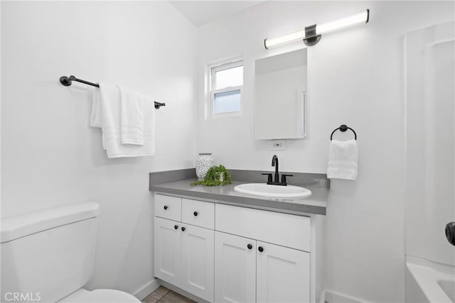 502 36th St, Newport Beach, CA 92663 - bathroom with toilet, baseboards, and vanity