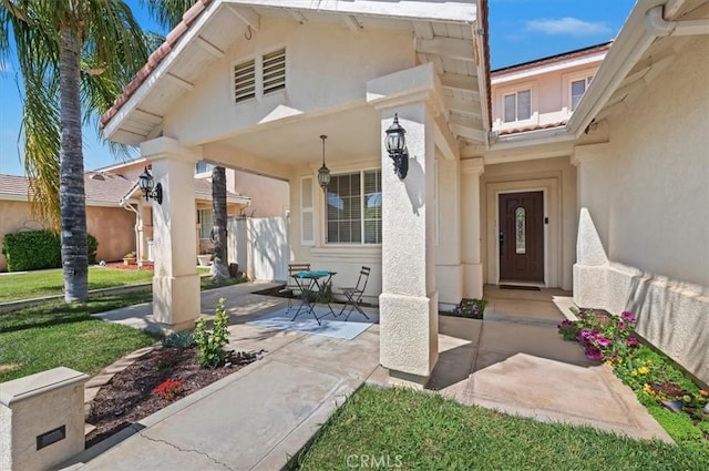 24320 Calle Estancia, Murrieta, CA 92562 - property entrance with stucco siding