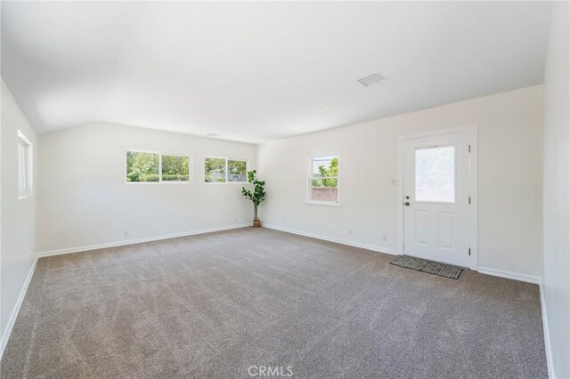 404 N Pear Knl, Anaheim, CA 92805 - empty room with carpet flooring, baseboards, and vaulted ceiling