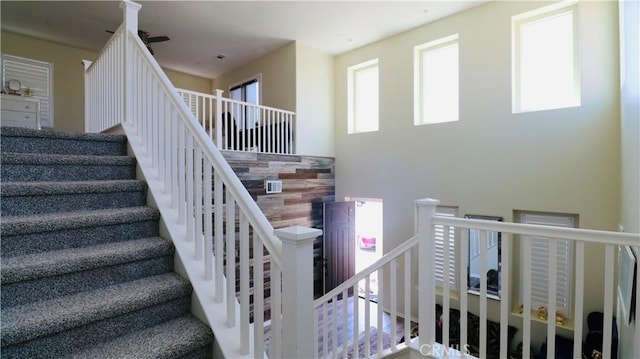 27506 Aster Way, Saugus, CA 91350 - stairway featuring a towering ceiling