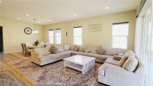 27506 Aster Way, Saugus, CA 91350 - living area featuring wood finished floors and recessed lighting