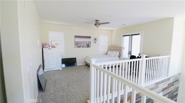 27506 Aster Way, Saugus, CA 91350 - bedroom featuring carpet flooring, baseboards, and ceiling fan
