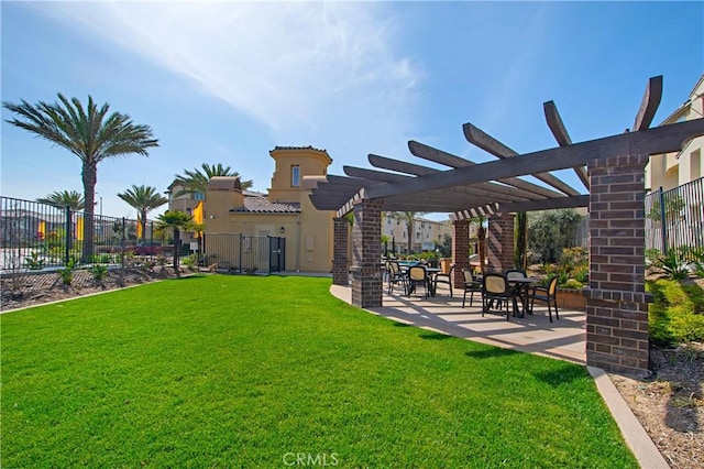 1733 San Eugenio, San Diego, CA 92154 - view of yard featuring a pergola and a patio