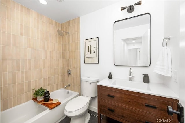 230 Gila Way, Placentia, CA 92870 - bathroom with vanity, toilet, and tub / shower combination
