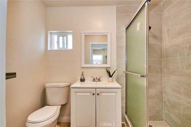 2028 N Marianna Ave, Los Angeles, CA 90032 - full bathroom featuring toilet, a stall shower, and vanity