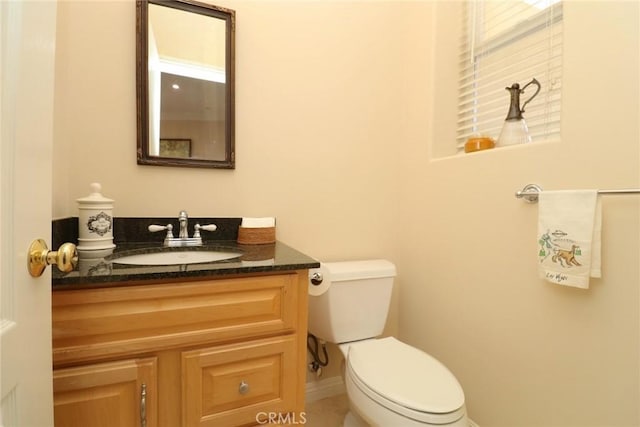 485 Kathleen Dr, Newbury Park, CA 91320 - bathroom featuring toilet, vanity, and baseboards