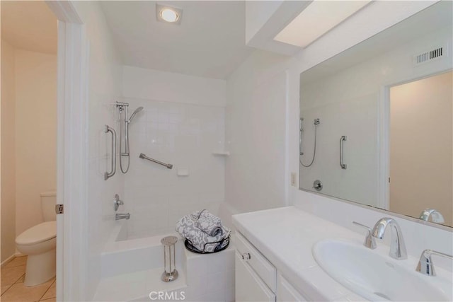 2501 Tiffany Pl, Fullerton, CA 92833 - full bathroom featuring toilet, vanity, shower / washtub combination, and tile patterned floors