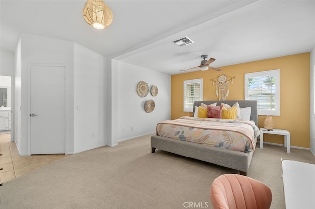 49239 Barrymore St, Indio, CA 92201 - carpeted bedroom with baseboards and ceiling fan