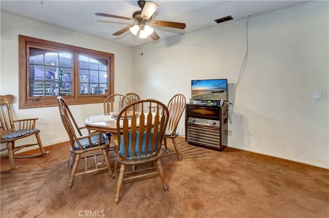24812 Calle El Toro Grande, Lake Forest, CA 92630 - carpeted dining space featuring ceiling fan