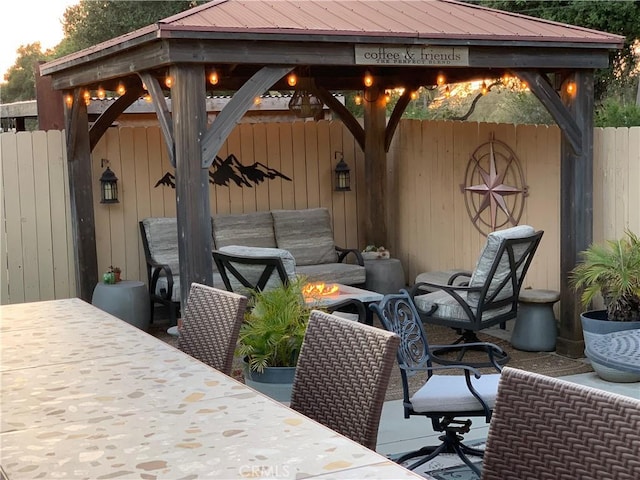 757 Onstott Rd, Lompoc, CA 93436 - view of patio / terrace with a gazebo and an outdoor fire pit