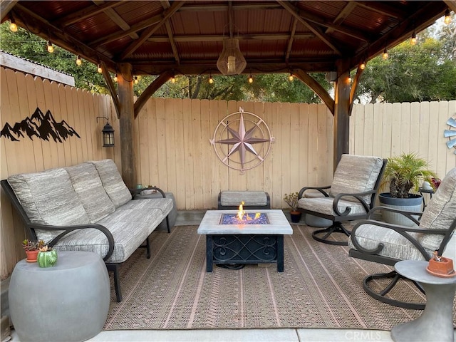757 Onstott Rd, Lompoc, CA 93436 - view of patio / terrace with a gazebo and an outdoor fire pit