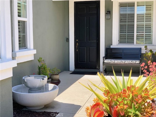 757 Onstott Rd, Lompoc, CA 93436 - doorway to property featuring stucco siding and a porch