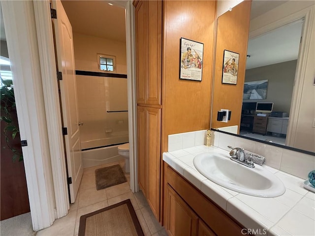 757 Onstott Rd, Lompoc, CA 93436 - full bath with vanity, toilet, tile patterned flooring, and bathing tub / shower combination