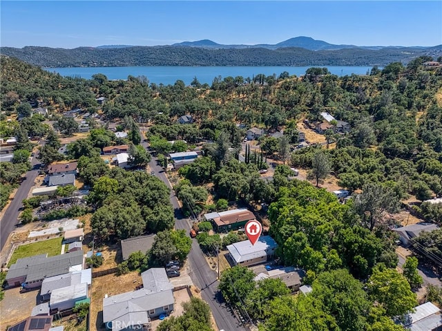 3265 14th St, Clearlake, CA 95422 - aerial perspective of suburban area with a water and mountain view