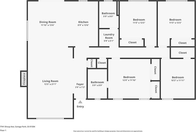 7741 Shoup Ave, West Hills, CA 91304 - room layout