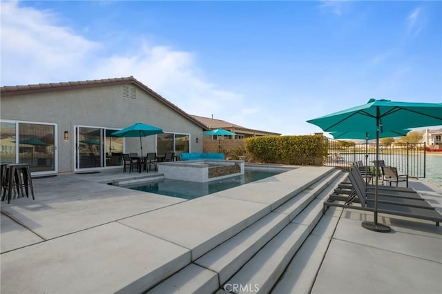 84260 Tramonto Way, Indio, CA 92203 - view of pool featuring a patio and outdoor dining area