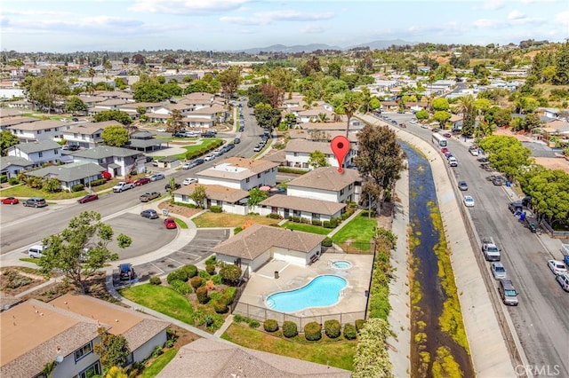 4137 Tiberon Dr, Oceanside, CA 92056 - aerial perspective of suburban area with a pool