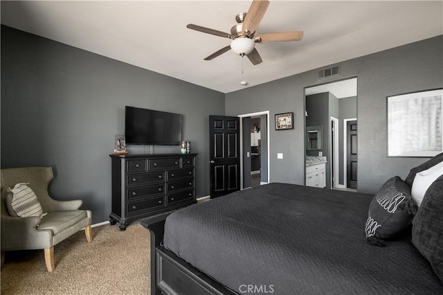 13946 Moqui Way, Corona, CA 92883 - bedroom featuring light carpet, a ceiling fan, and baseboards