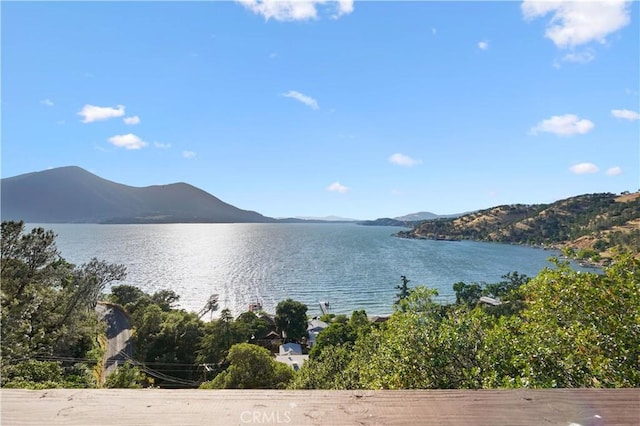2921 Crestview Dr, Clearlake, CA 95422 - water view featuring a mountainous background