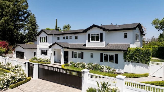 20701 Dumont St, Woodland Hills, CA 91364 - modern farmhouse with a gate and a fenced front yard
