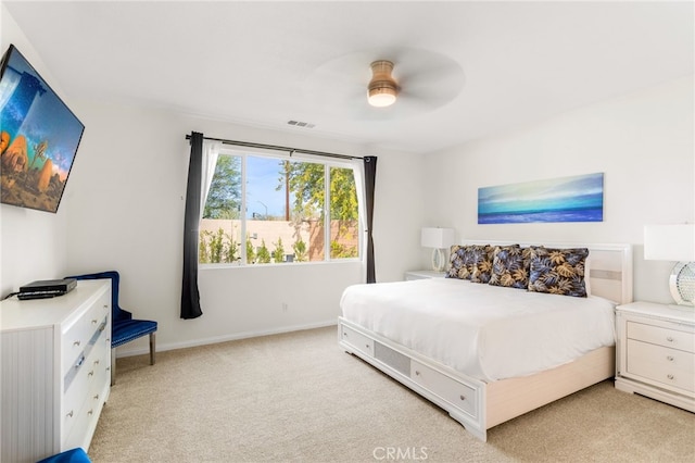 84020 Colibri Ct, Indio, CA 92203 - bedroom featuring light colored carpet, baseboards, and ceiling fan