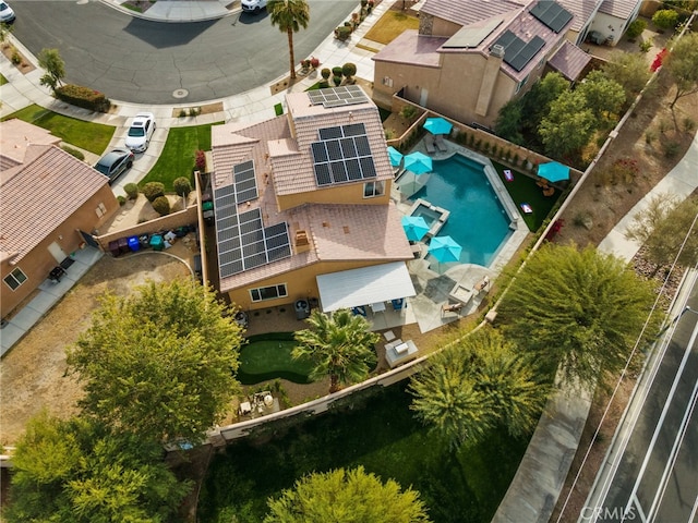84020 Colibri Ct, Indio, CA 92203 - view from above of property with a pool