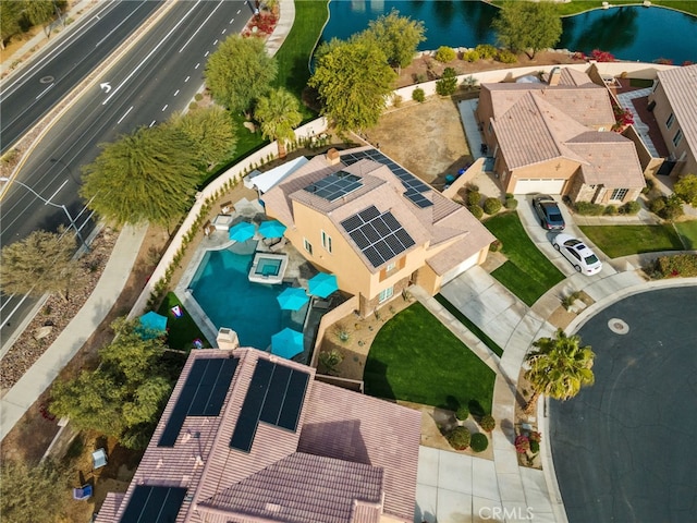 84020 Colibri Ct, Indio, CA 92203 - aerial view of a pool and a large body of water