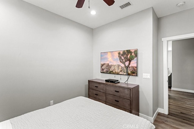 84250 Tramonto Way, Indio, CA 92203 - bedroom with wood finished floors, baseboards, and a ceiling fan