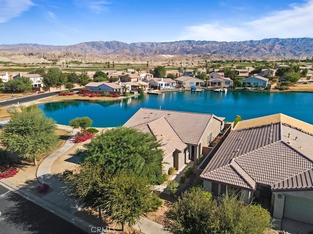 84250 Tramonto Way, Indio, CA 92203 - aerial view of residential area featuring a water and mountain view